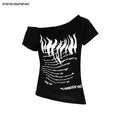 PINKSPINK_Asymmetrical_Punk_Print_Slanted_Shoulder_Slim_Women's_Off-shoulder_T-shirts_926628667198_MISSTT