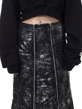 PINKSPINK Backless Cropped Thorn Print Lettering Loose Women's Fleece Hoodies