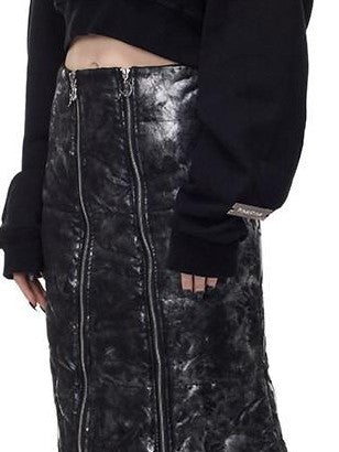 PINKSPINK Backless Cropped Thorn Print Lettering Loose Women's Fleece Hoodies