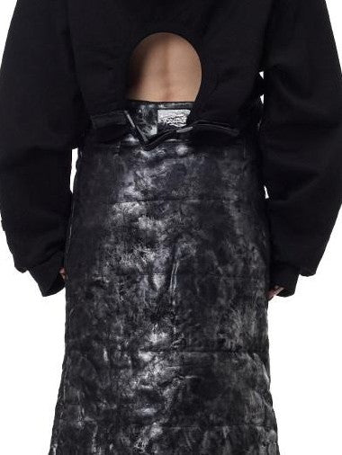 PINKSPINK Backless Cropped Thorn Print Lettering Loose Women's Fleece Hoodies