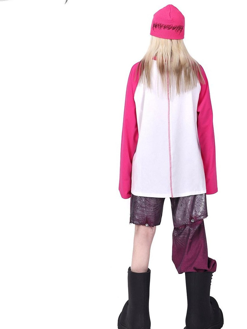 PINKSPINK Barbie Pink Galaxy Lightning Logo Lettered Street Women's Acrylic Knit Beanies