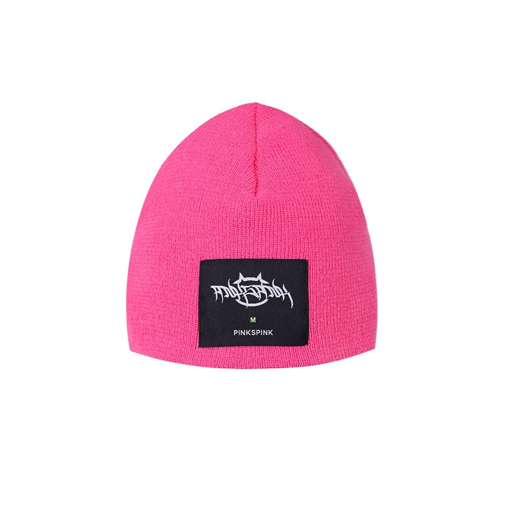 PINKSPINK_Barbie_Pink_Galaxy_Lightning_Logo_Lettering_Women's_Acrylic_Knit_Beanies_731656081600_MISSTT