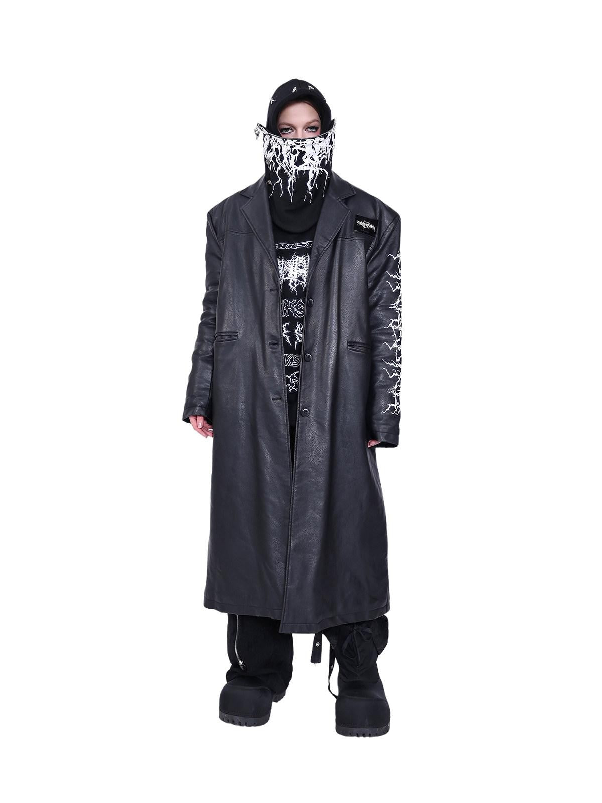 PINKSPINK Black Deconstructed Mask Hooded Letter Print Boxy Loose Women's Sweatshirts