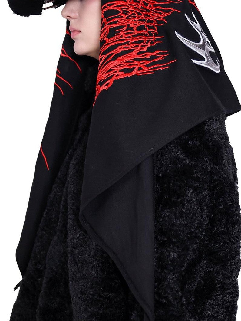 PINKSPINK Black Double Zipper Polo Collar Oversized Women's Shearling Fleece Jackets