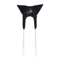 PINKSPINK_Black_Eyelet_Knitted_Chain_Pendant_Cat_Ear_Patterned_Women's_Cotton_Beanies_824417756265_MISSTT