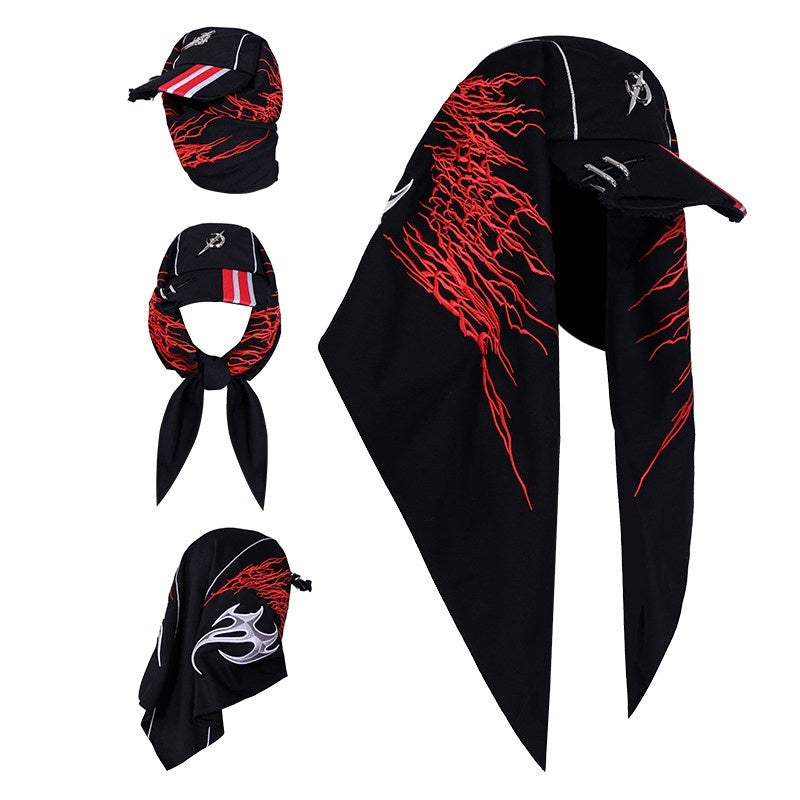 PINKSPINK_Black_Heavy_Embroidered_Frayed_Edge_Geometric_Women's_Cotton_Baseball_Caps_861279918122_MISSTT