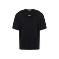 PINKSPINK_Black_Oversized_Metal_Logo_Padded_Shoulder_Mesh_Women's_Short_Sleeve_T-shirts_784700318042_MISSTT