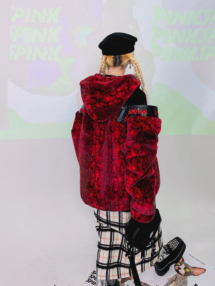 PINKSPINK Black Polar Fleece Beret Scarf And Glove Set Women's Cotton Berets