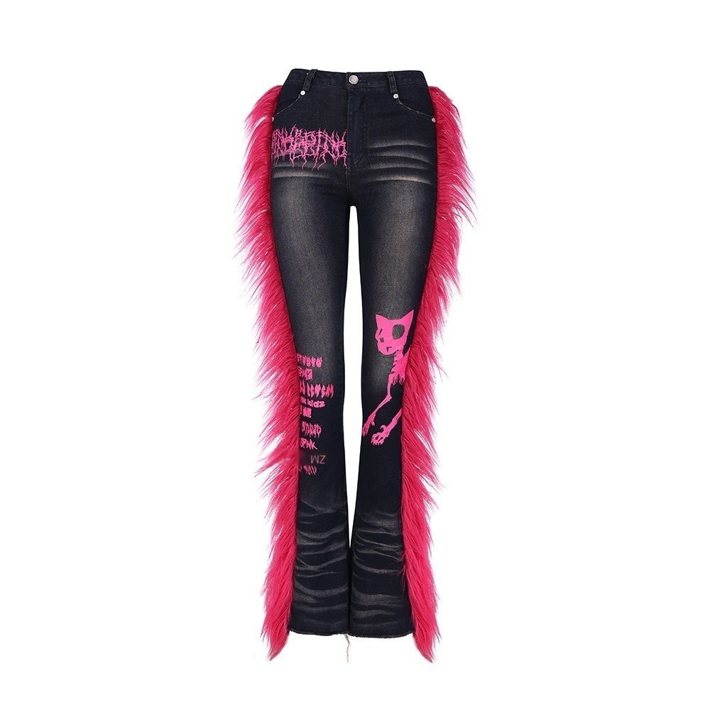 PINKSPINK_Black_Reconstructed_Frayed_Hem_Low_Waist_Women's_Denim_High_Stretch_Flare_Jeans_758296209786_MISSTT