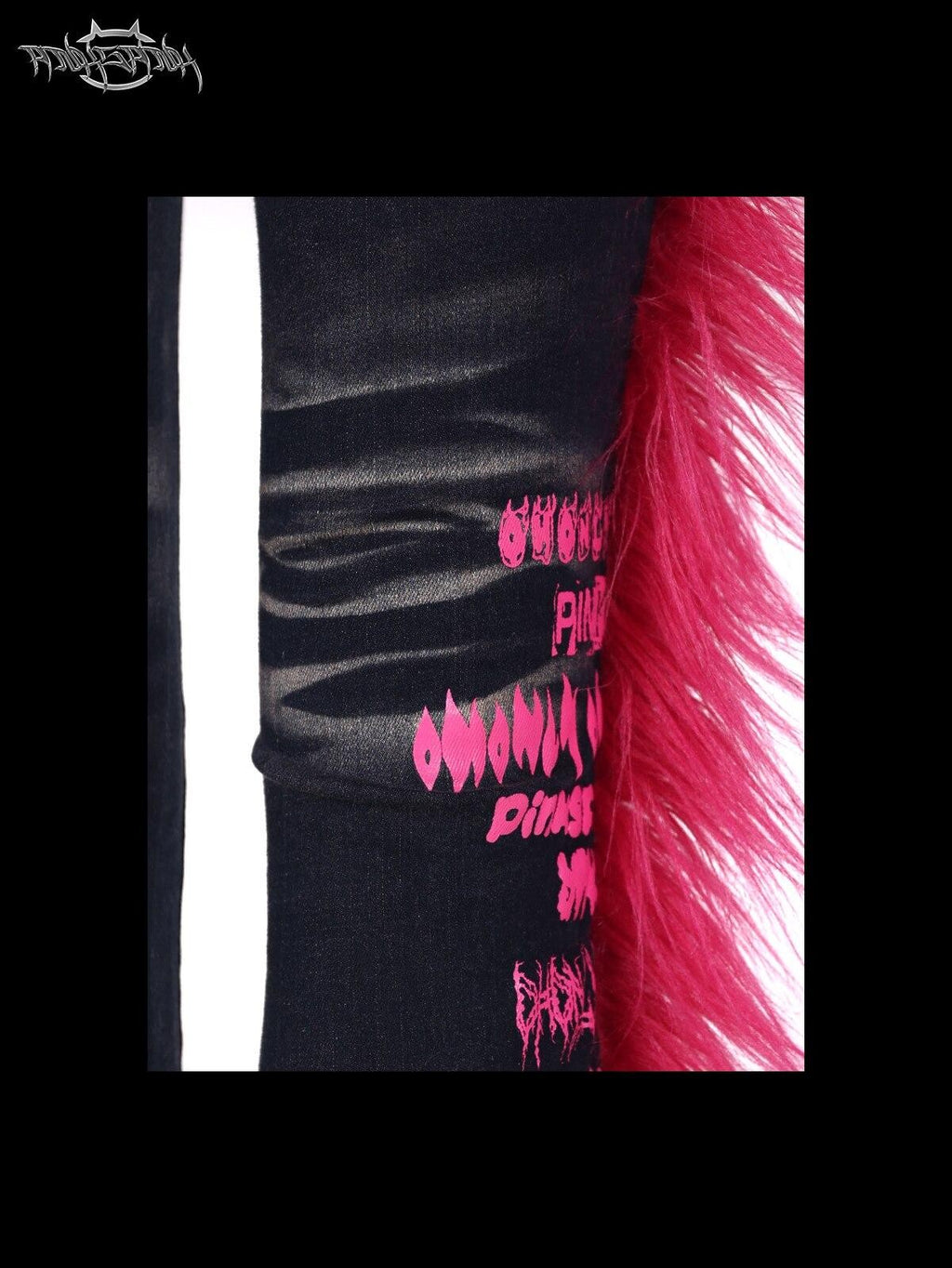 PINKSPINK Black Reconstructed Frayed Hem Low Waist Women's Denim High Stretch Flare Jeans