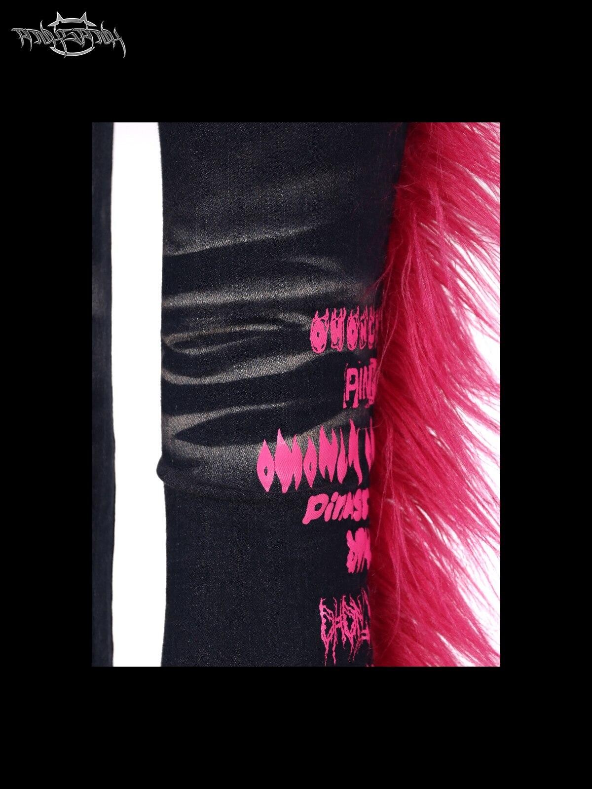 PINKSPINK Black Reconstructed Frayed Hem Low Waist Women's Denim High Stretch Flare Jeans