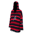 PINKSPINK_Black_Red_Striped_Embroidered_Ripped_Hooded_V-neck_Women's_Acrylic_Blend_Sweaters_848309428331_MISSTT
