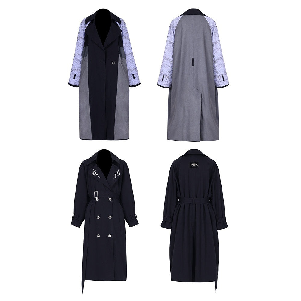 PINKSPINK_Black_Reversible_3d_Patchwork_Embroidered_Tie_Waist_Women's_Cotton_Trench_Coats_770516618222_MISSTT