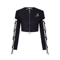 PINKSPINK_Black_Reversible_Cutout_Embroidered_Tie_Padded_Shoulder_Women's_Blazers_731495176606_MISSTT
