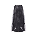 PINKSPINK_Black_Silver_Fur_Reversible_Panelled_Double_Zip_Women's_Faux_A-line_Skirts_744925488041_MISSTT