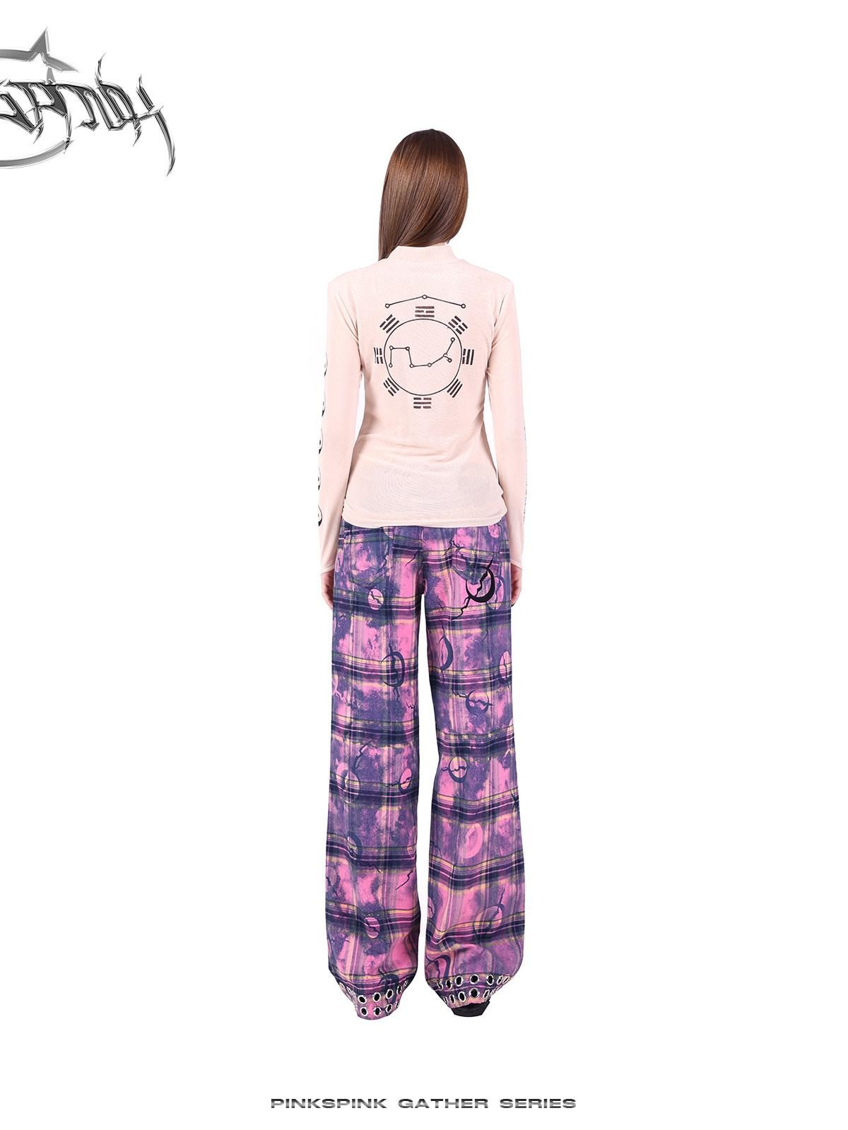 PINKSPINK Black Taiji Mesh Slim Fit Women's Sheer Sun Protective Long Sleeve T-shirts