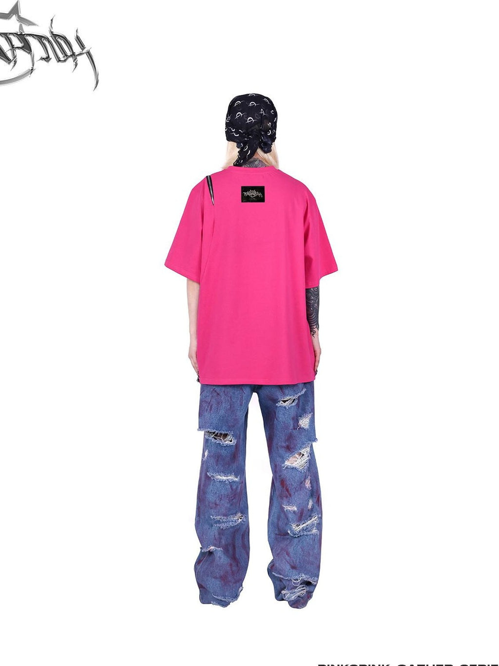 PINKSPINK Black Thorn Heart Zip Punk Women's Cotton Off-shoulder T-shirts