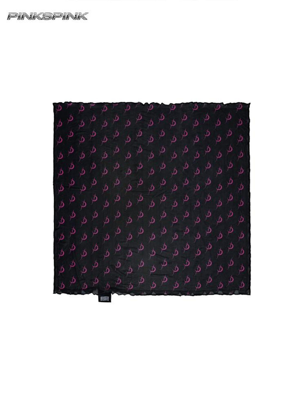 PINKSPINK Black White Geometric Mesh Square Women's Polyester Headdresses