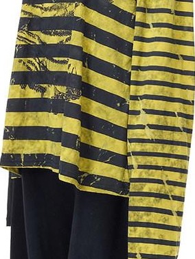 PINKSPINK Burnout Cutout Striped Patchwork Raglan Women's Cotton Long Sleeve T-shirts