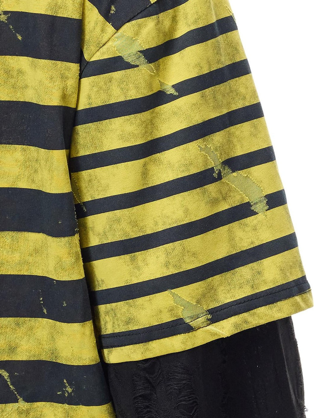 PINKSPINK Burnout Cutout Striped Patchwork Raglan Women's Cotton Long Sleeve T-shirts
