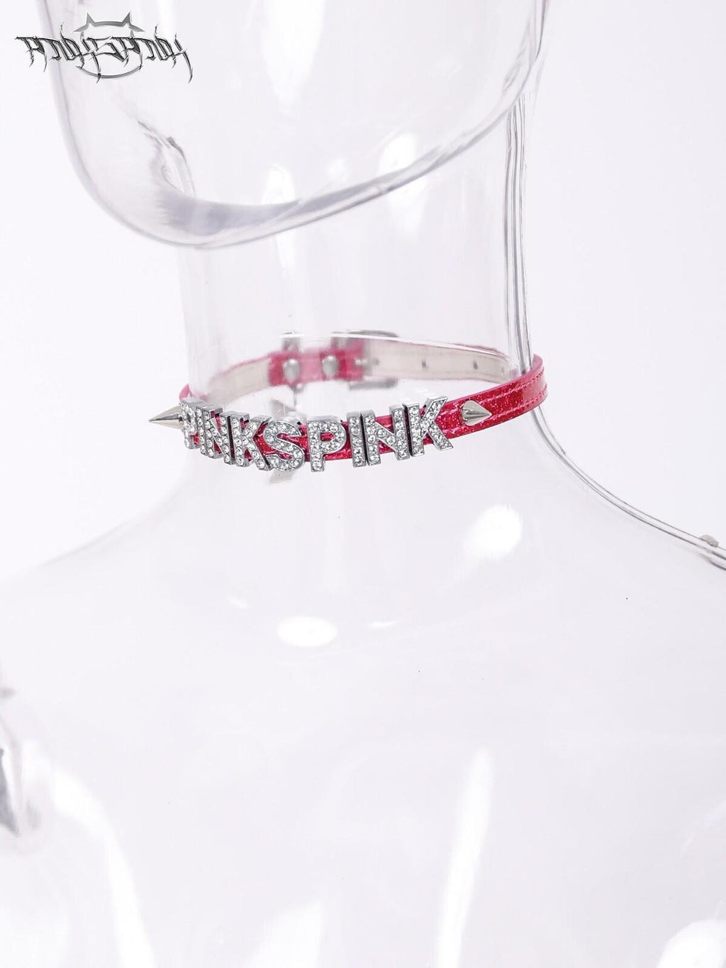 PINKSPINK Butterfly Effect Studded Rhinestone Women's Black Silver Pink Chokers