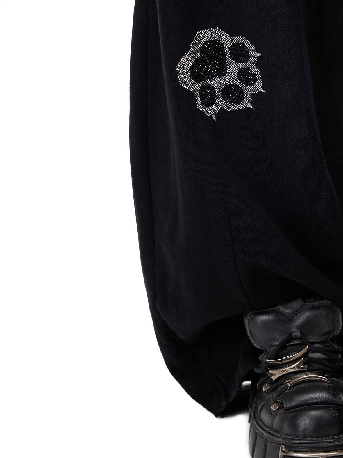 PINKSPINK Camouflage Rhinestone Studded Cat Paw Women's Cotton Sweatpants