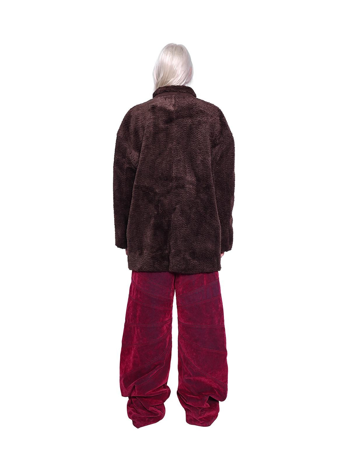 PINKSPINK Caramel Boxy High Collar Two Button Women's Suede Fleece Jackets