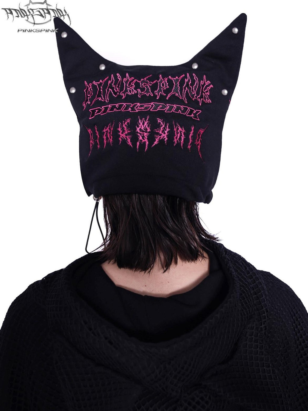 PINKSPINK Cat Ear Heavy Letter Embroidered Women's Cotton Knit Beanies