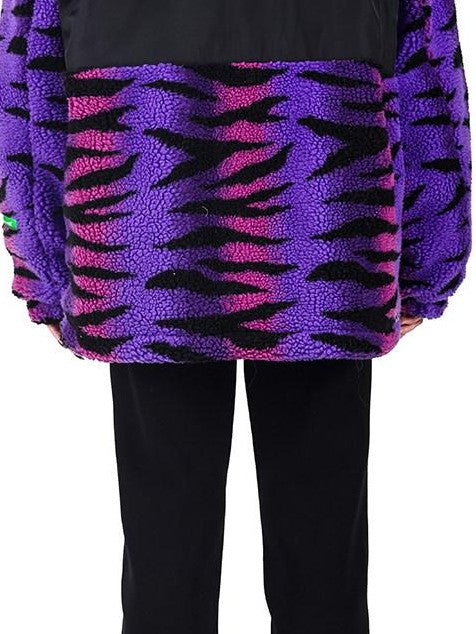 PINKSPINK Cat Ear Hood Tiger Print Loose Street Women's Cotton Filled Fleece Jackets