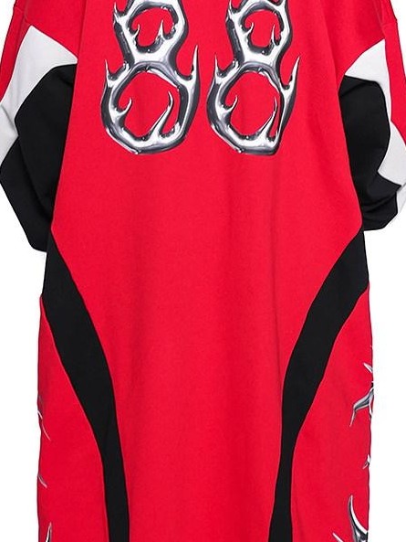 PINKSPINK Cat Ear Hooded Racing Stripe Patchwork Letter Print Long Women's Sweatshirts