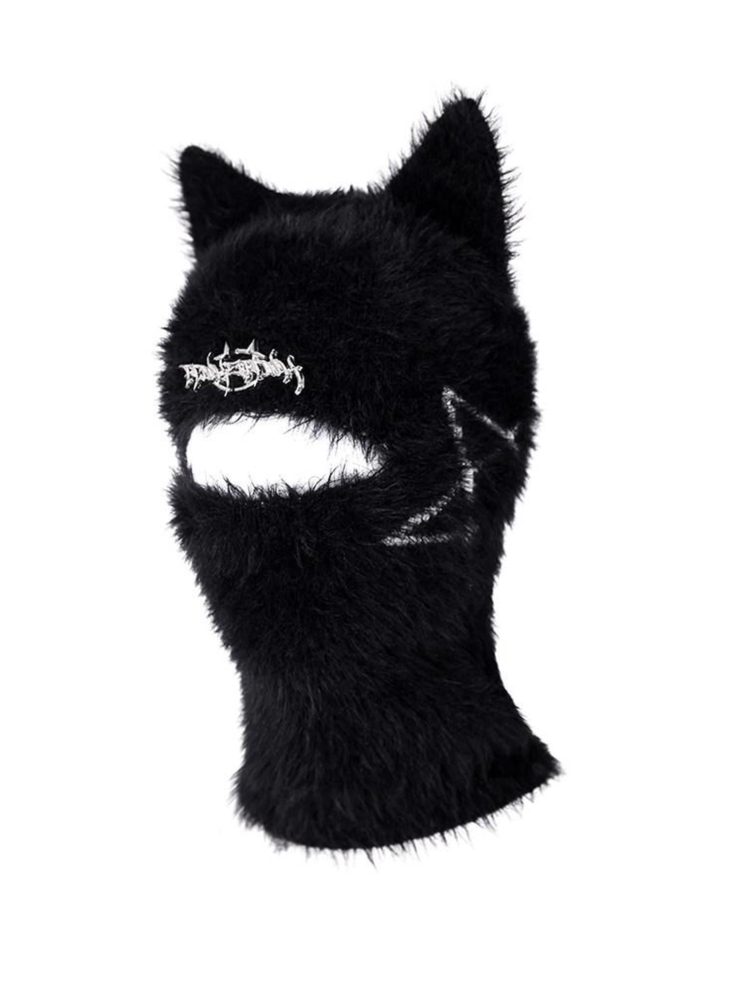 PINKSPINK Cat Ear Pentagram Balaclava Street Women's Cotton Knit Beanies