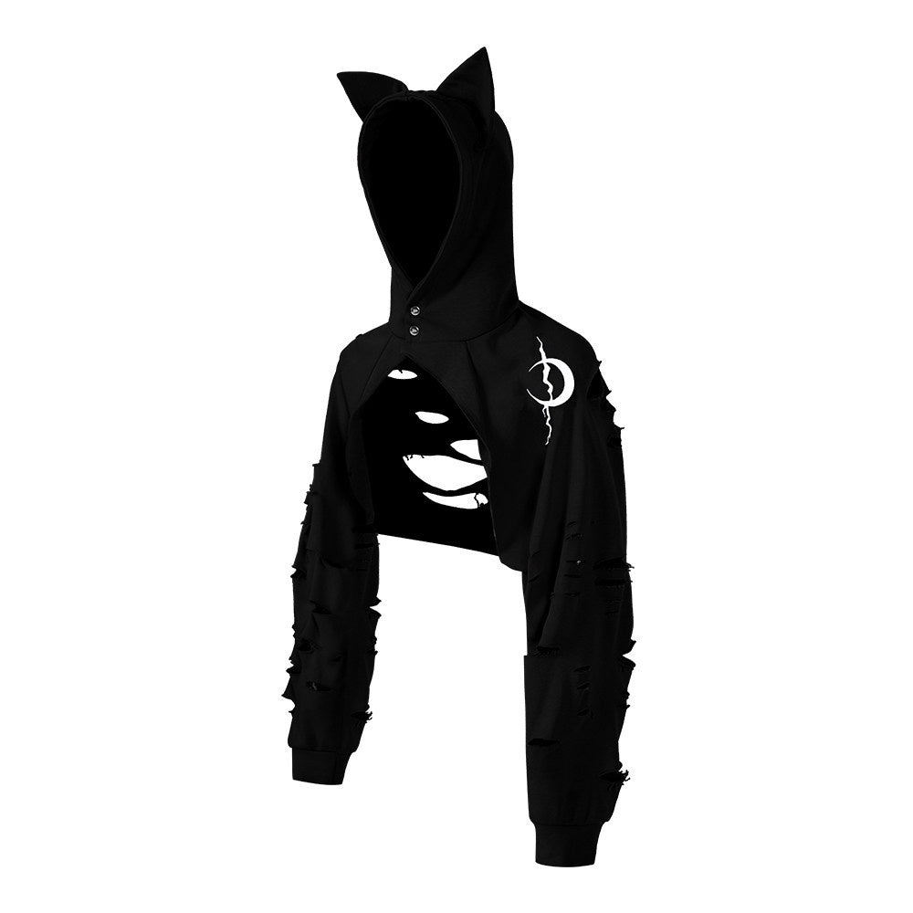 PINKSPINK_Cat_Ear_Sphinx_3d_Hood_Embroidered_Hand_Distressed_Women's_Cropped_Hoodies_716565728979_MISSTT