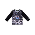 PINKSPINK_Cat_Eye_Text_Print_Raglan_Short_Sleeve_Slim_Fit_Women's_Polyester_Crop_Tops_800758598719_MISSTT