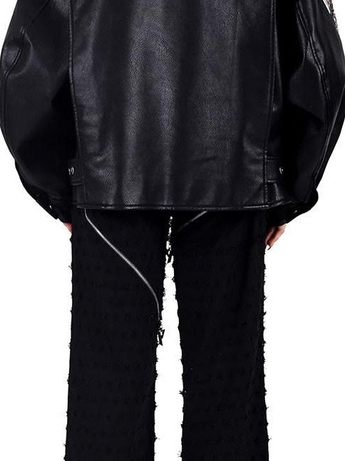 PINKSPINK Cobra Print Drop Shoulder Blazer Collar Women's Patent Pu Leather Jackets