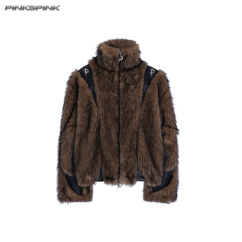 PINKSPINK_Coffee_3d_Cut_Patchwork_Oversized_High_Collar_Women's_Faux_Fur_Coats_1000718590628_MISSTT
