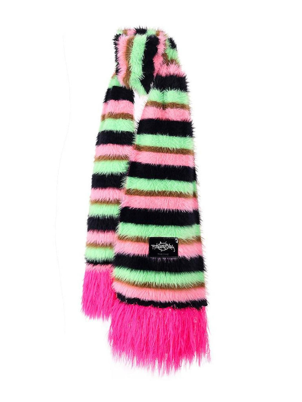 PINKSPINK Color Clash Concept Stripe Knit Women's Faux Cashmere Scarves & Shawls