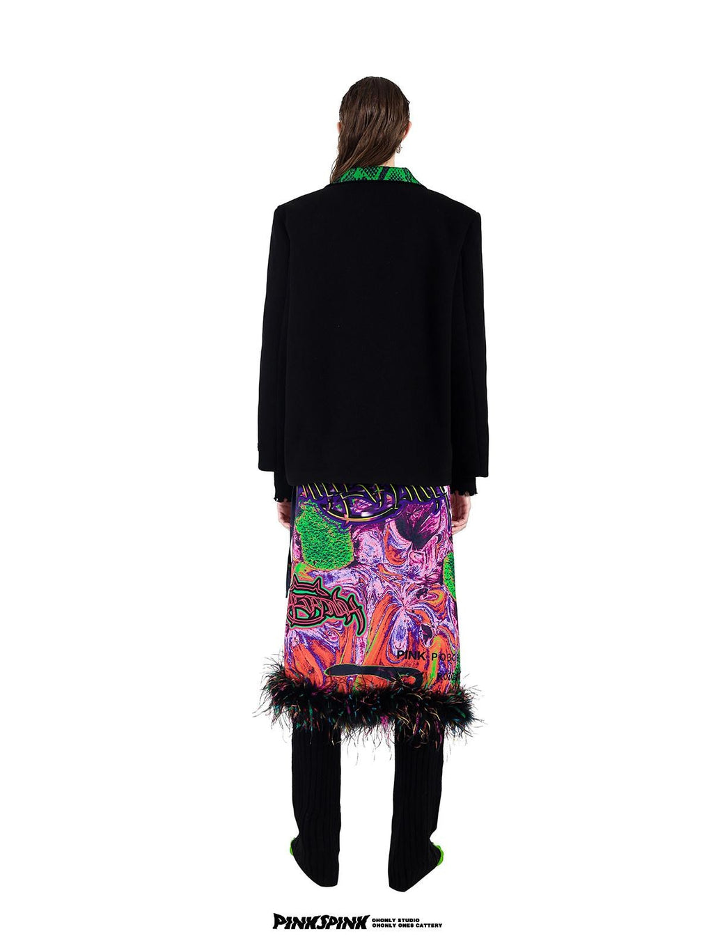 PINKSPINK Colorblock Reversible Oversized Straight Single Breasted Women's Blazers