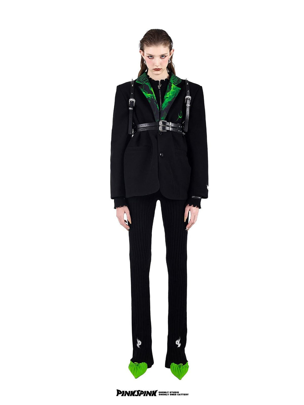 PINKSPINK Colorblock Reversible Oversized Straight Single Breasted Women's Blazers