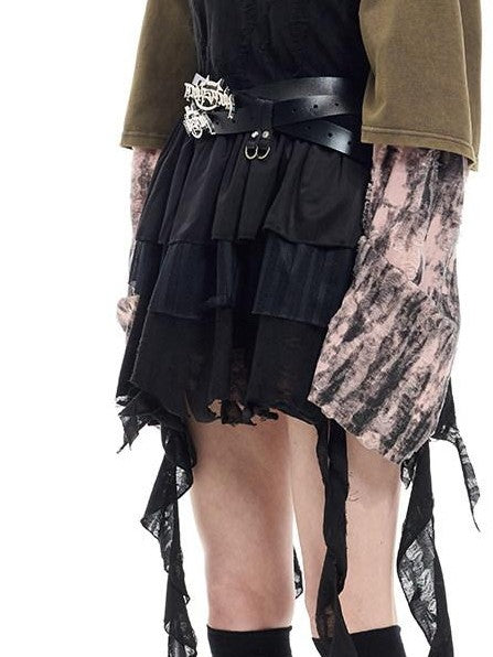 PINKSPINK Convertible Asymmetric Embroidered A Line Women's Polyester Slip Mini Dresses