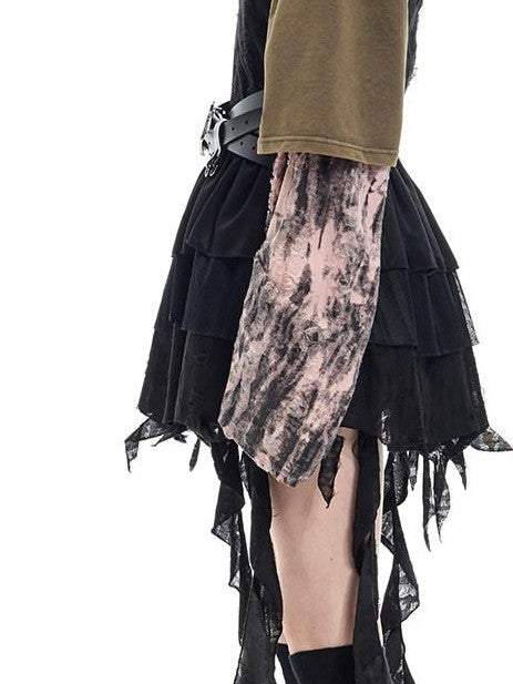 PINKSPINK Convertible Asymmetric Embroidered A Line Women's Polyester Slip Mini Dresses