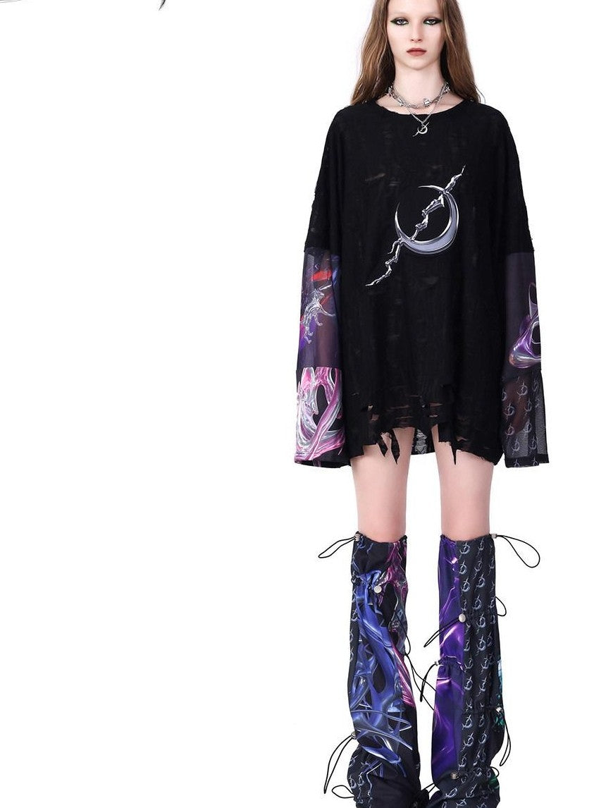 PINKSPINK Cosmic Impact Irregular Patchwork 360 Degree Wearable Women's Leg Warmers