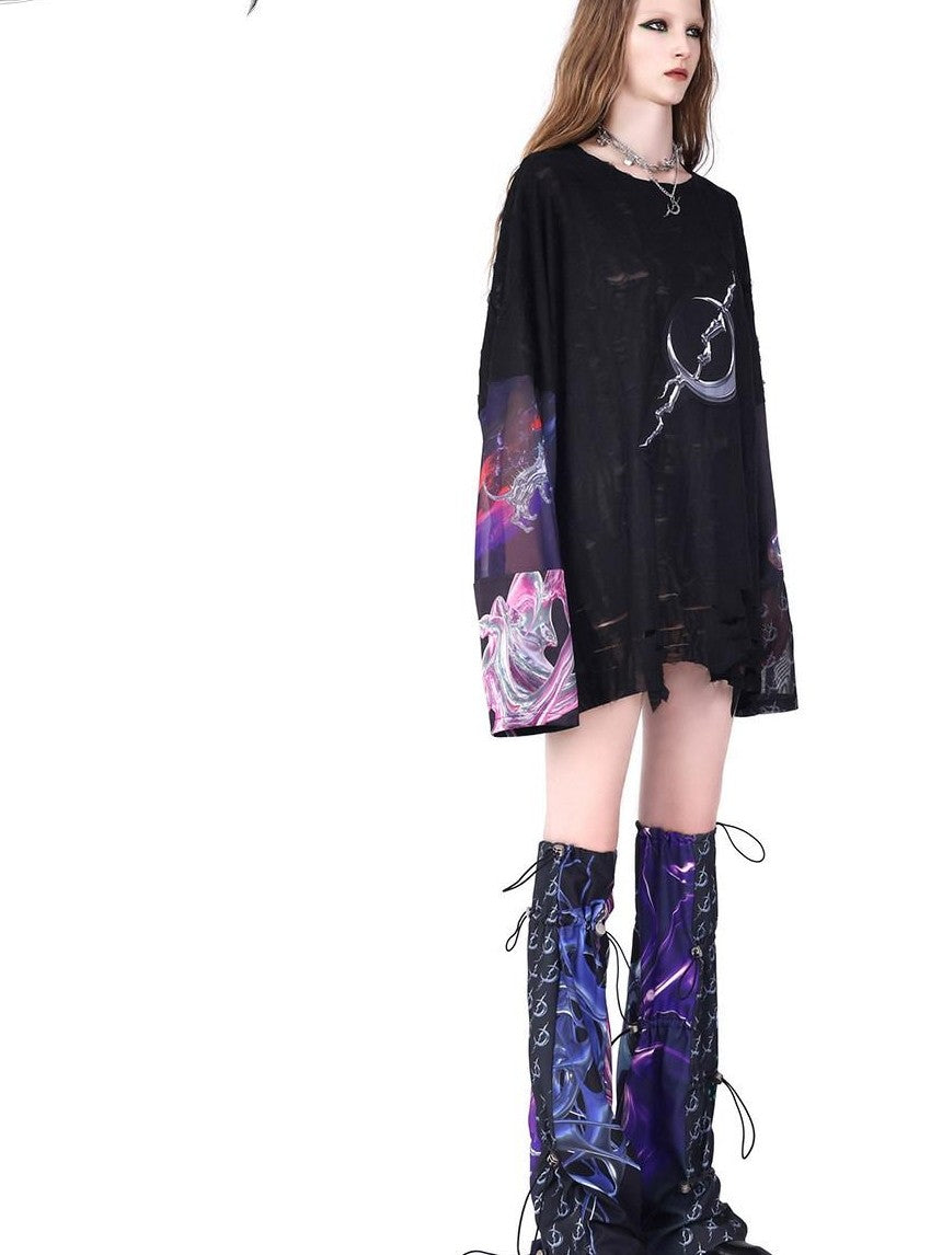 PINKSPINK Cosmic Impact Irregular Patchwork 360 Degree Wearable Women's Leg Warmers