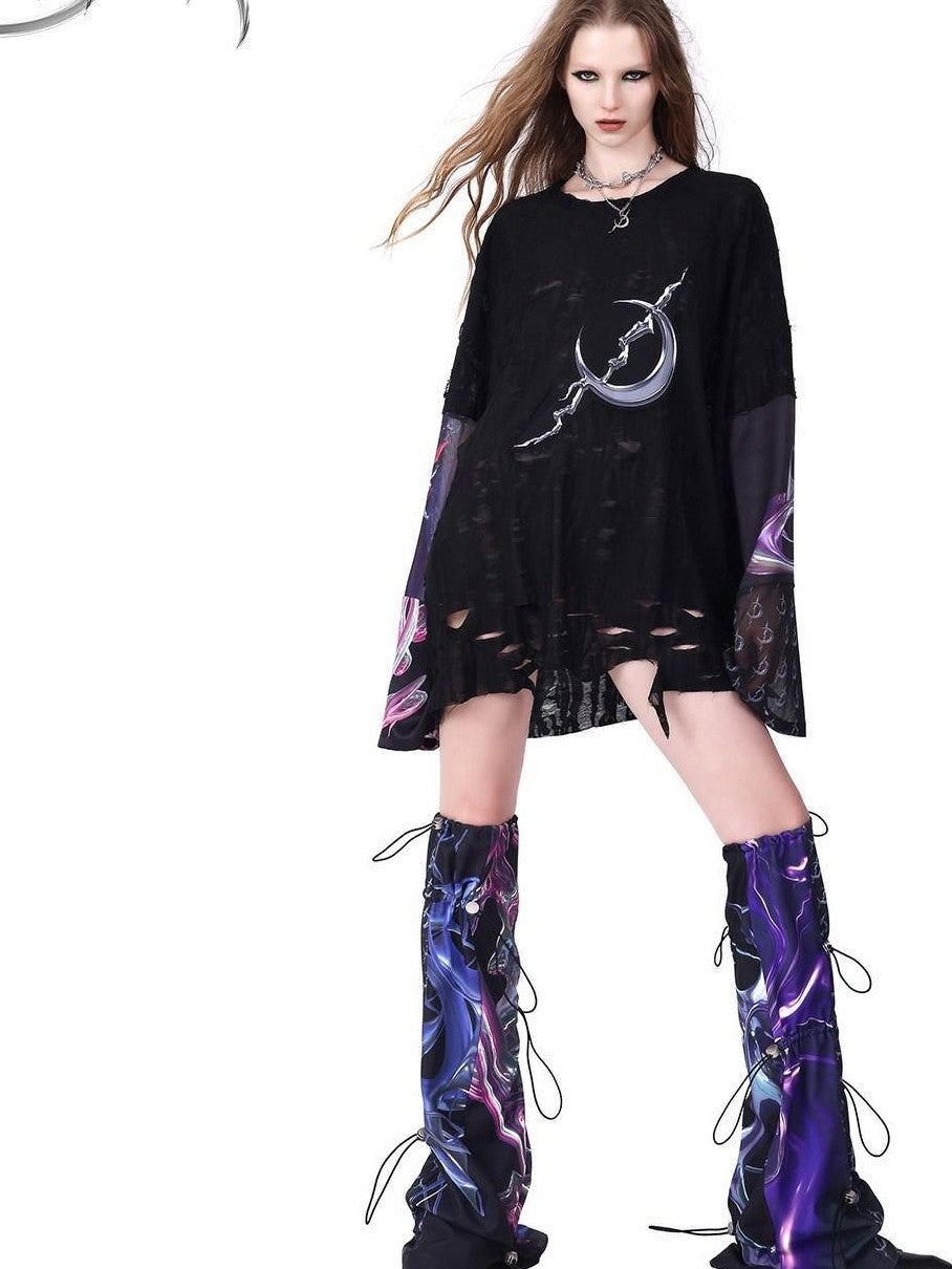PINKSPINK Cosmic Impact Irregular Patchwork 360 Degree Wearable Women's Leg Warmers
