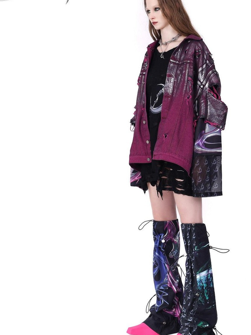 PINKSPINK Cosmic Impact Irregular Patchwork 360 Degree Wearable Women's Leg Warmers