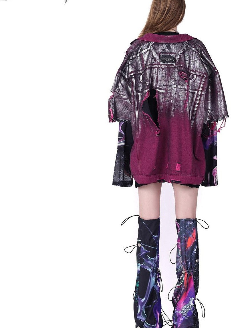 PINKSPINK Cosmic Impact Irregular Patchwork 360 Degree Wearable Women's Leg Warmers