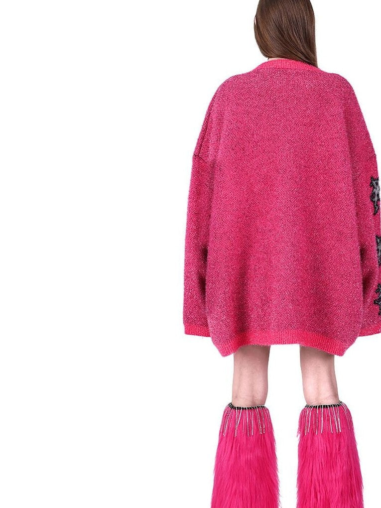 PINKSPINK Cozy Thick Knit Moon Crystal Women's Acrylic Blend Pullover Sweaters