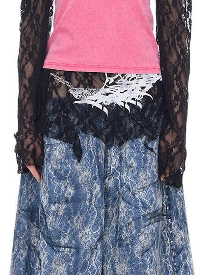 PINKSPINK Cropped Metal Logo Washed Text Print Slim Fit Women's Mesh Tank Tops