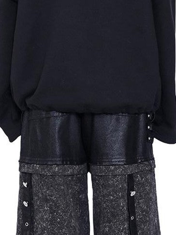 PINKSPINK Deconstructed Mask Letter Print Hooded Oversized Women's Sweatshirts