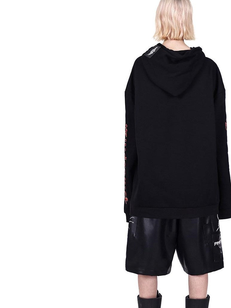PINKSPINK Diamond Drawstring Hooded Letter Print Oversized Women's Sweatshirts