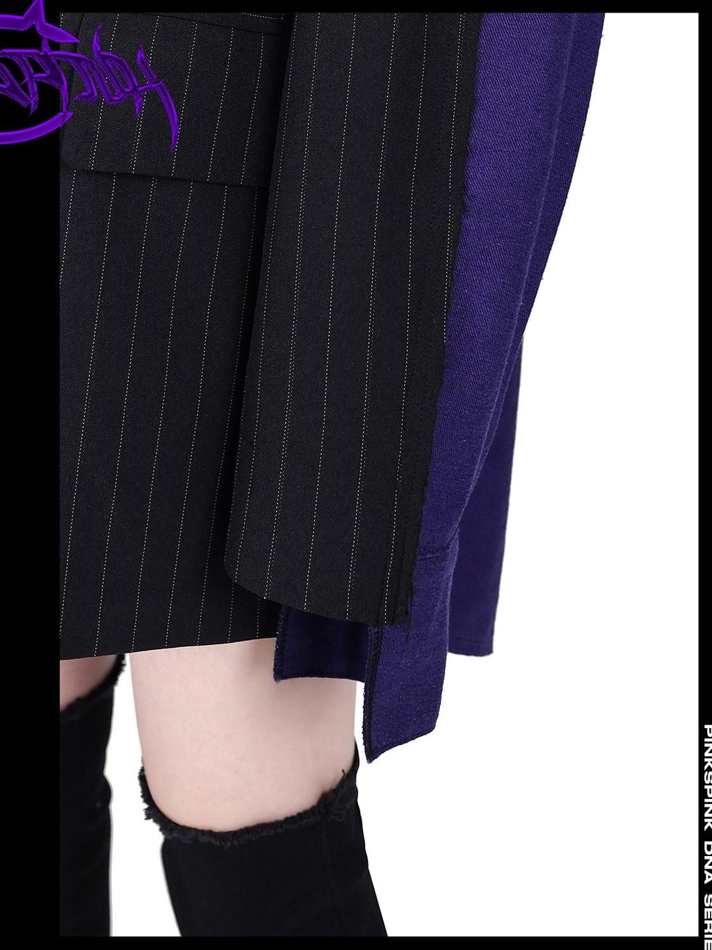 PINKSPINK Dreamy Purple Patchwork Embroidered Sculpted Women's Polyester Blazers